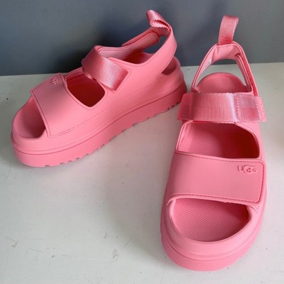 UGG Platform Sandals Womens size 9 GoldenGlow Neon Pink Brats Rave Fisherman NEW