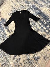 Free people Jolene little black mini dress ribbed size small