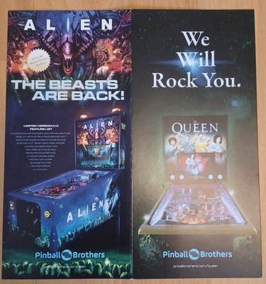 ALIEN & Queen by Pinball Brothers pinball mini flyer
