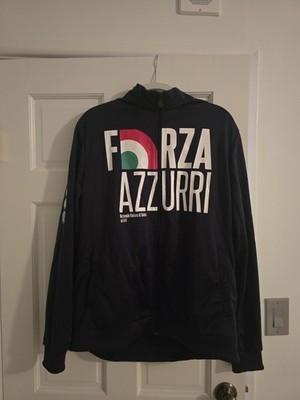 PUMA Italy Forza Azzurri Men's Track Jacket XL Navy Blue Full Zip Soccer