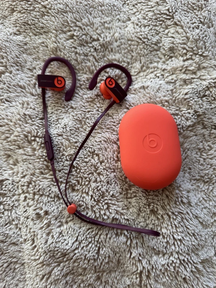 Auriculares inalámbricos Powerbeats 3 de Dr. Dre rosa y púrpura probados funcionando bien Foto 4 de 4
