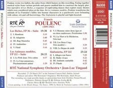 JEAN-LUC TINGAUD / RT&Eacute; NATIONAL SYMPHONY ORCHESTRA POULENC: LES BICHES - SUITE;