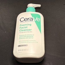 CeraVe Foaming Facial Cleanser Oil Control Niacinamide HA 12 fl oz
