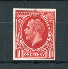Great Britain 1934 Photogravure 1d scarlet imperf 'large head' essay M/M SG 440