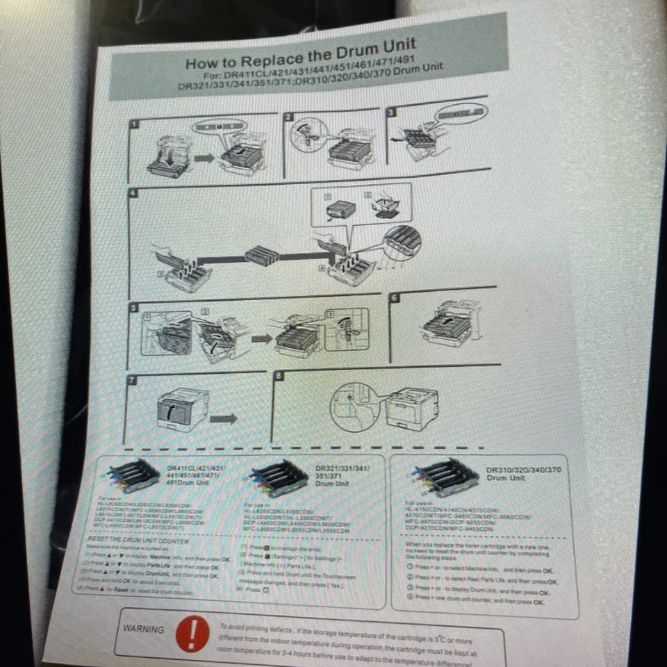 Juego de unidad de batería para impresora láser Brother Comparable DR331CL Foto 4 de 4
