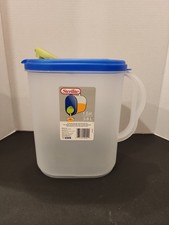 Sterilite Plastic Pitcher Water Jug Drink Dispenser Green Atoll Lid and Tab