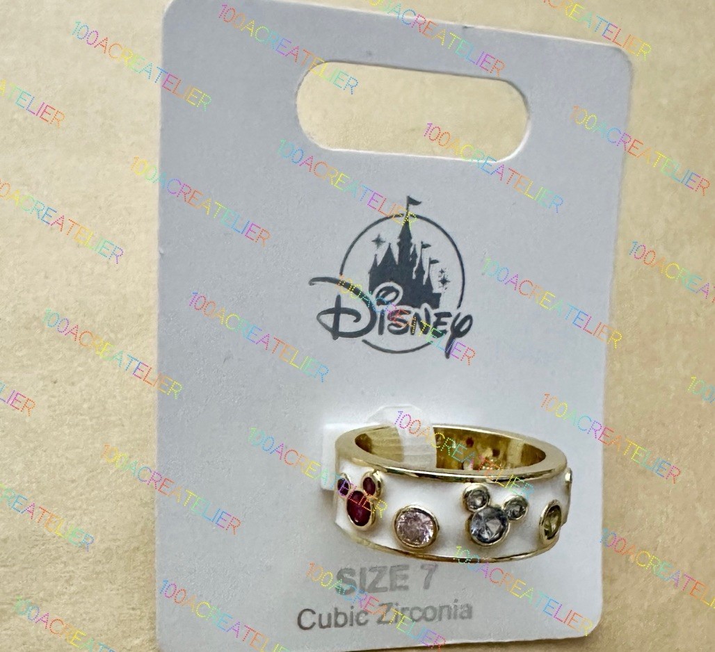 Disney Parks 2025 Colorful Rhinestone Gem Stone Mickey Mouse