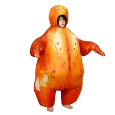 Turkey Inflatable Costume Full Body Christmas Thanksgiving Cosplay Party Suit