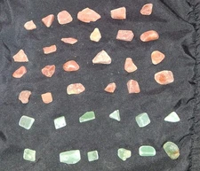 Stunnig Aventurine and Rhodonite Lot Gemstones Crystals Mineral Specimens