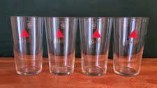 4 x Bass Brewery Burton-upon-Trent Ale Beer Glass Pint Glasses Pub Bar Mancave