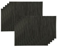 10Er SET Kesper 77549 Platzset, Kunststoff, Dunkelgrau, 43 X 29 X 0,1 Cm