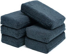 Microfiber Detailing Applicator Sponges 6Pk Soft Absorbent Auto Cleaning Pads