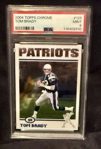 2004 TOPPS CHROME TOM BRADY #125 PSA 9 MINT