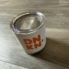 DNKN' Dunkin' Donuts Stainless Steel Tumbler Hot Cold Travel Mug 12 oz WITH LID