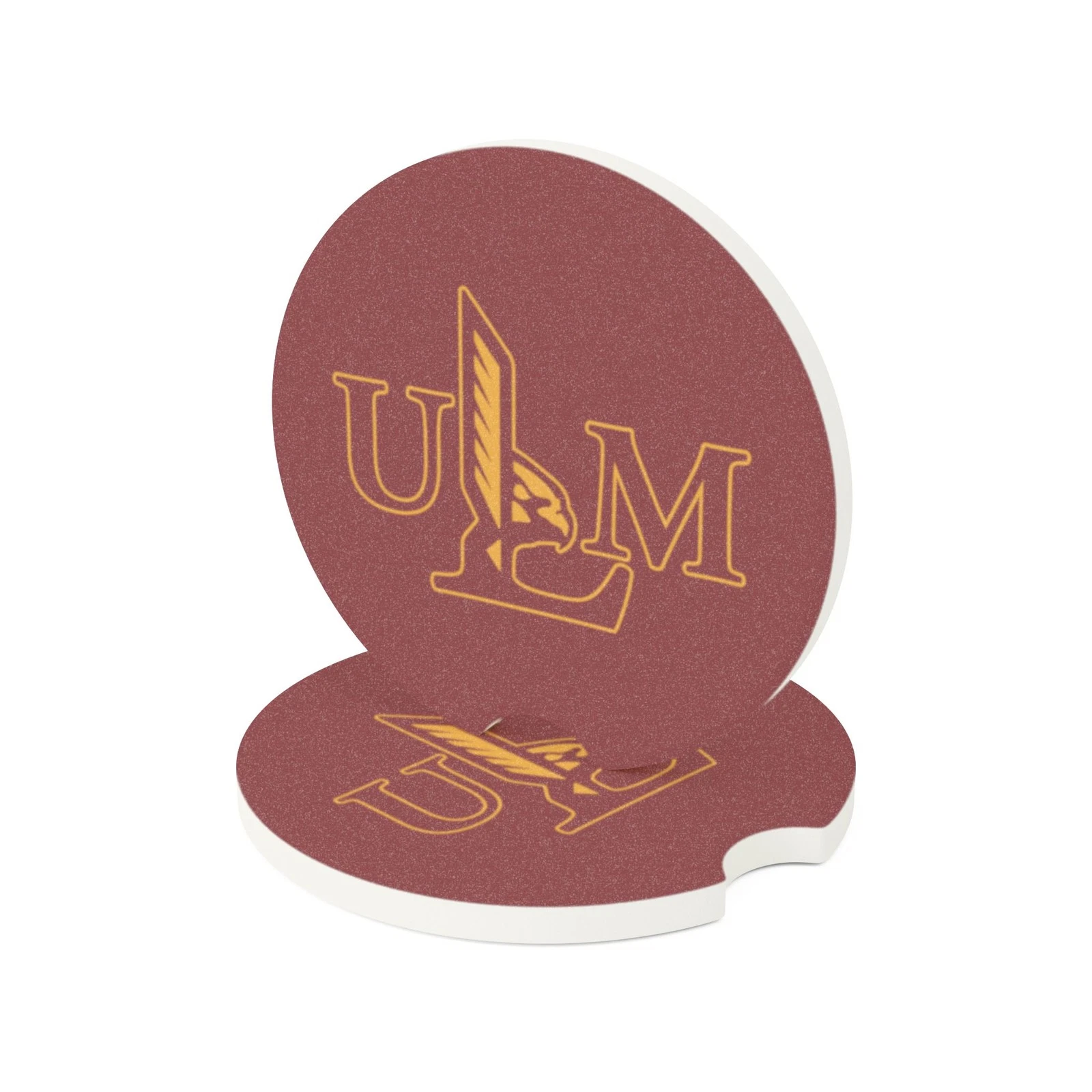 ULM Warhawks Soapstone Car Coaster – NCAA Cup Holder Insert for Car Decor