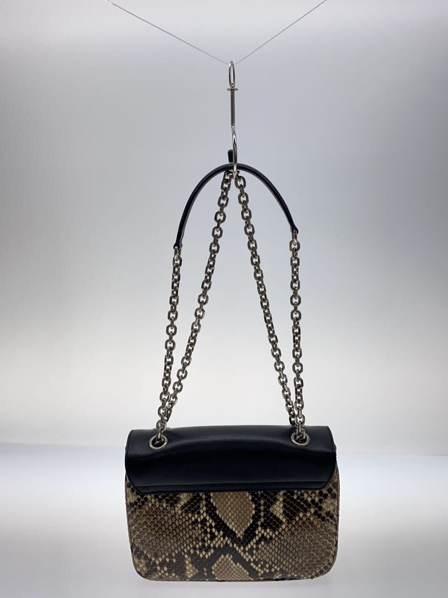 CELINE Small C Python Shoulder Bag Leather BEG Al… - image 3