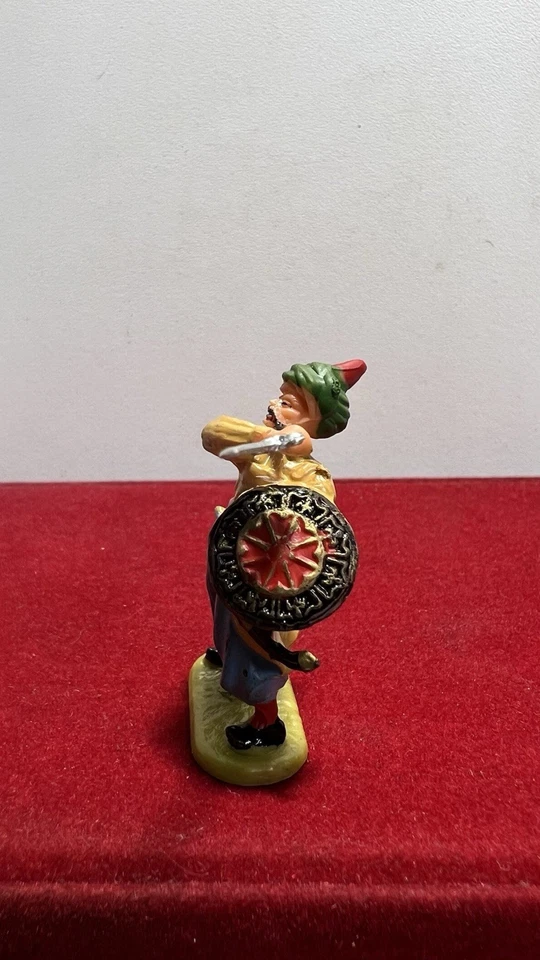 Elastolin 40mm guerreiro turco – espada e escudo – Alemanha Ocidental - Imagem 4 de 4