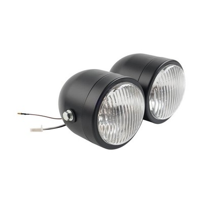 Universal Motorrad Twin Scheinwerfer Doppel Dual Lampe Dirt Bike Street Fighter