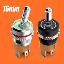 16mm Power Toggle switch ON/OFF 2/3 Position 20A 250VAC Waterproof LED Red Green