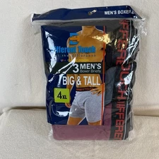 Different Touch 3 Pack Men’s Cotton Blend Knit Boxer Briefs Big & Tall 4XL