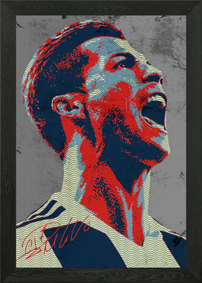 Fußballspieler Portrait Kunst Gerahmtes Wandbild Poster Leinwanddruck Bild