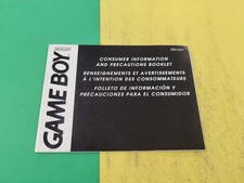 Game Boy Consumer Information And Precautions Booklet Fold Out DMG-USA-7