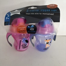 Tommee Tippee 2 Trainer Sippee Cups 7 Sin BPA Free - Spill Proof 8 oz New
