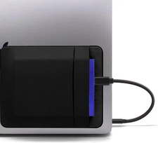 2-Pocket Adhesive Pouch for Laptop, Compatible with External 2.5" HDD, SSD, M...