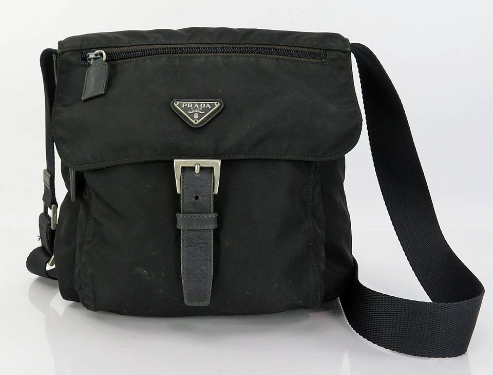 Auténtico bolso bandolera de hombro PRADA negro de nailon (pequeño) #61980 Foto 2 de 4