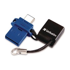 Verbatim 71275 Store n' Go Dual USB 3.2 Gen 1 Flash Drive for USB-C - Blue New