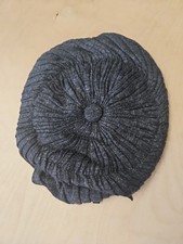 Vintage Charcoal Gray Pillbox Hat with Bow Sax Fifth Ave Millinery Salon