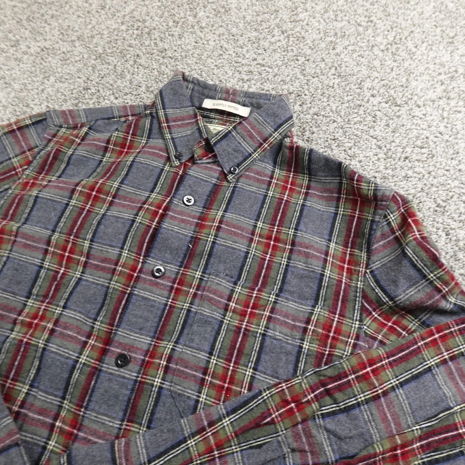 LL Bean Shirt Mens S Gray Red Scotch Plaid Flannel Button Up Long Sleeve Outdoor
Opens in a new wind