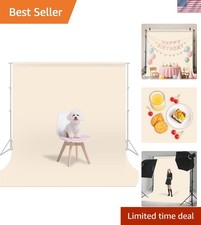 Beige 5x7FT Backdrop for Portrait  Product Photography - Machine Washable