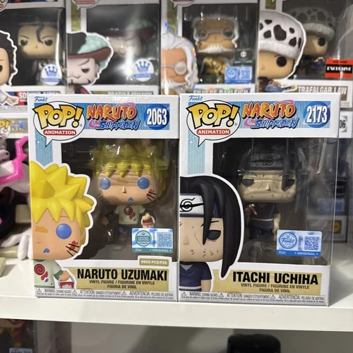 Funko POP Naruto Shippuden LOT of 2 Naruto LE9500 And Itachi Uchiha Gamestop EXC