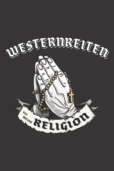Notizbuch Punkteraster 120 Seiten, Westernreiten Ist Meine Religion, A5-image