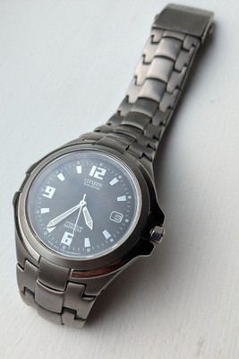 Citizen Eco-Drive Titanium Sapphire Saphire Maraut E111 S026261 wasserdicht 10bar