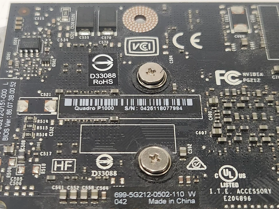 DELL NVIDIA QUADRO P1000 GRAPHICS CARD 4GB DDR5 01DX71 - Image 2 of 4