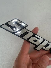 SNAP-ON TOOL BOX LOGO EMBLEM Chrome Silver Badge Decal 8" INCH LONG - OEM design