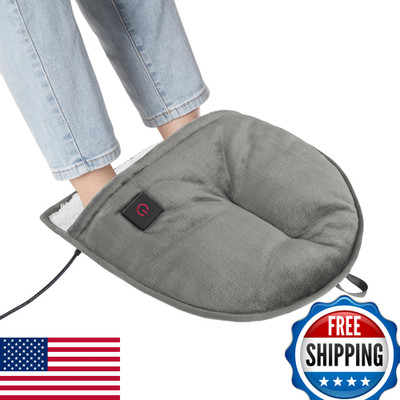 Brookstone Electric Foot Warmer - 4 Heat Settings, Plush, Auto Shut-Off