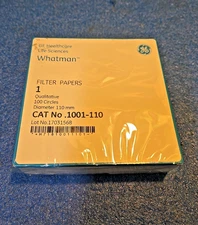 Whatman Qualitative Filter Paper 110mm  11.0 CM |  100 Circles NOS Sealed NEW