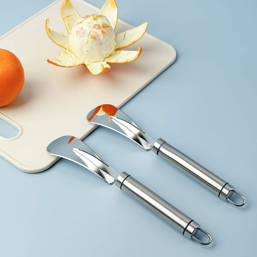 Stainless Steel Citrus Peeler Tool 2Pcs - Effortless Orange/Lemon Peeling - Picture 5 of 7