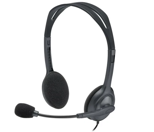 Logitech H110 Stereo Headset - Wired Headset with boom microphone - black