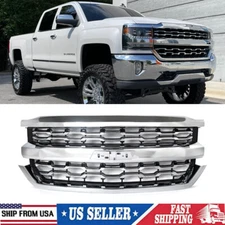 Chrome Front Bumper Grille High Country For 2016-18 Chevrolet Silverado 1500 LTZ