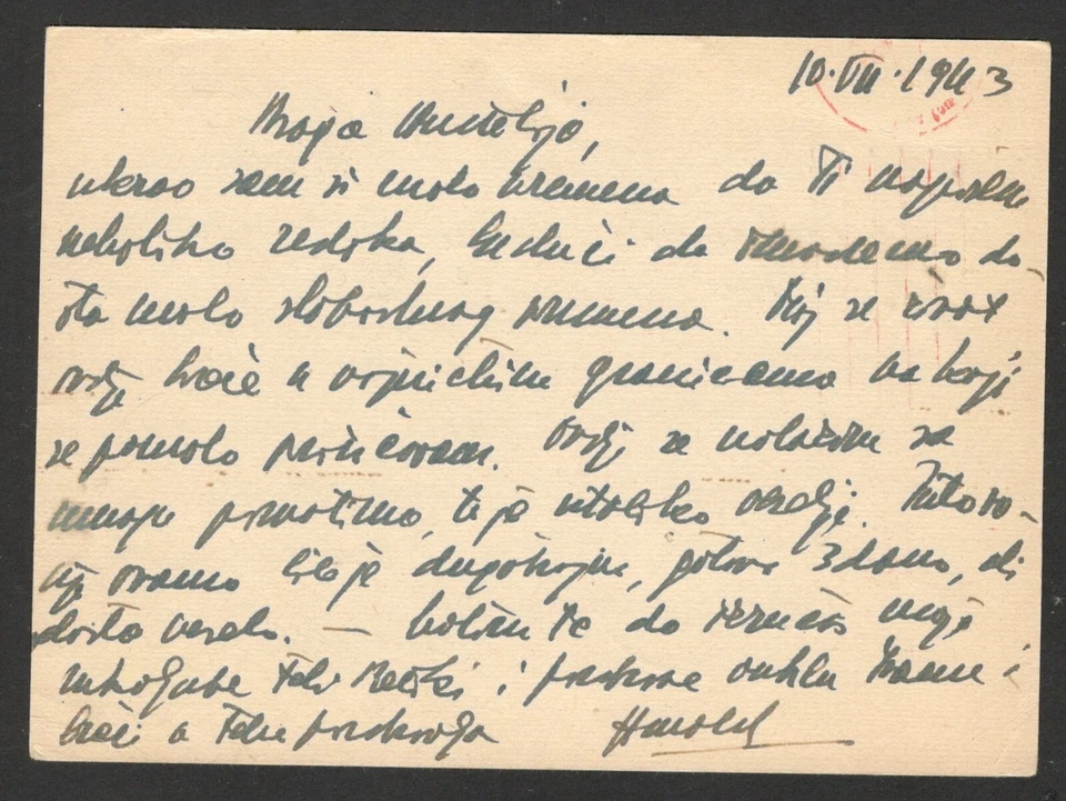 CROACIA NDH - POSTAL CENSURA CORREO DE CAMPAÑA 59099 C - LEGIÓN - 1943. Foto 2 de 2