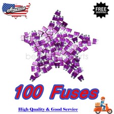 100 Pack 3 AMP ATC/ATO STANDARD Regular FUSE BLADE 3A CAR TRUCK BOAT free ship