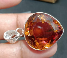 Certified 55.55 Ct Pear Cut Natural Zultanite 7 Color Pendant 925 Silver Jewelry