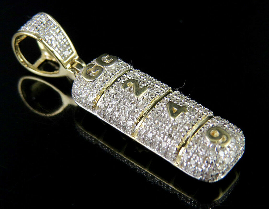 1 CT Moissanite Alprazolam Xanax GG249 Drug Pill Tablet Pendant