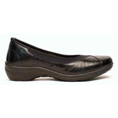 Romika Cassie 21 Black Leather Wedge Slip-Ons Women's EU Size 37/US 6-6.5 New