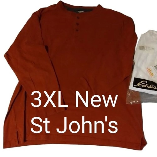 St. John's Men's Shirt 3XL NEW Long Sleeve Earthtone Burnt Orange eBay