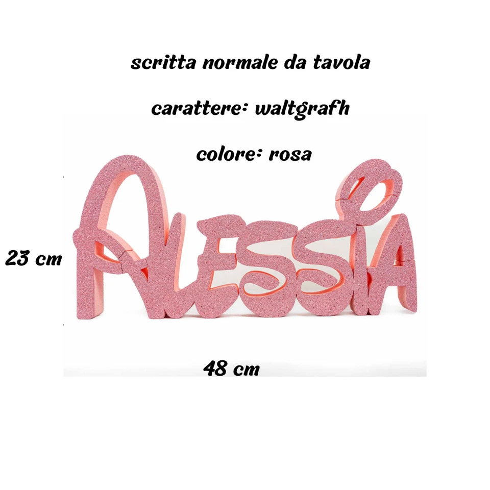 nomi in Polistirolo Personalizzato VARIE MISURE anche gigante - Immagine 2 di 4